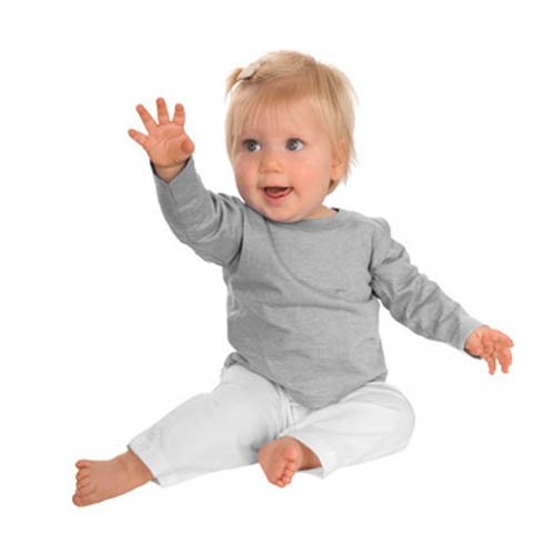 Precious Cargo Infant Long Sleeve Tee, Athletic Heather, 24M