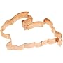 Old River Road Jumping Bunny Shape Cookie Cutter, Copper