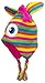 BWH Adult/Teen Knit Cartoon Animal Ear Flap Hat (One Size) - Striped Character