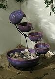 Smart Solar/STI 24980R01 Solar Powered 4-Tier Lilac Glazed Cascade Fountain.