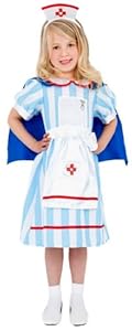 Vintage Nurse Costume includes Dress and Hat (Medium)