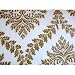 Holiday Christmas, Golden Garland, White and Gold, Tablecloth Oval Table Cloth Cover
