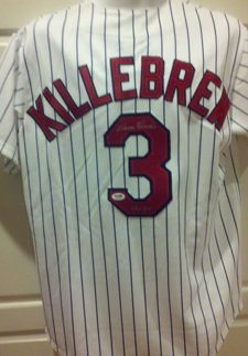 Signed Harmon Killebrew Minnesota Twins Jersey HOF 84 PSA DNA Harmon Killebrew autographed Twins jersey. Recently deceased, Hall of Fame and 500 Home Run Club Member. PSA/DNA COA verified online. Majestic Medium jersey with everything sewn on. Killebrew also inscribed HOF 84, his Hall of Fame inductee.