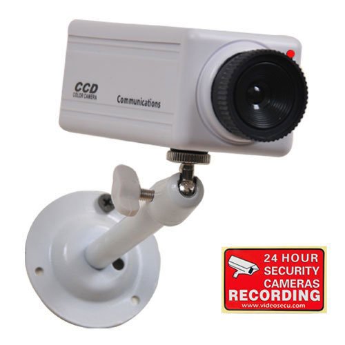 Best Deals! VideoSecu Fake Dummy Simulated Security Camera with Flashing Red LED Light Free Warning ...