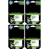 Genuine HP 564XL 4 COLOR-Pack Ink Cartridges -Photo, Cyan, Magenta, Yellow (NO BLACK) **NOT FOR PHOTOSMART PLUS PRINTERS!**