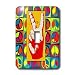Lee Hiller Designs 60s Retro Print - Psychedelic Bright Peace Symbols and Peace Sign - Light Switch Covers - single toggle switch