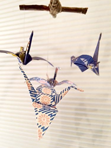 Miniature Origami Crane Mobile Rearview Dangle