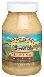 Gilroy Farms Minced Garlic in Soybean Oil, 32-Ounce Plastic Jars (Pack of 2)