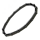 Mens Magnetic Hematite Cylindrical Bead Bracelet B   8.5