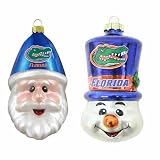 University of Florida Gators Santa Cap and Top Hat Snowman Ornaments