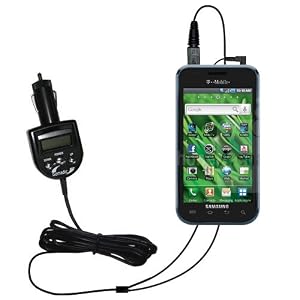 FM Transmitter with integrated Car Charger for the Samsung Vibrant - uses Gomadic TipExchange Technology
