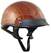 DOT Outlaw Brown Wood Grain Half Helmet