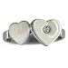 Cute Ladies Stainlesss Steel and CZ Heart Ring, Ring Sizes 4 to 9