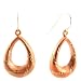 Rose Gold Swirl Diamond-Cut Drop Earrings