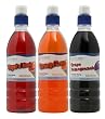 Victorio 3-Flavor Pack Shaved Ice/Snow Cone Syrups, Orange Cream, Tigers Blood, Grape Pomegranate