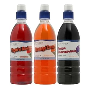 Victorio 3-flavor Pack Shaved Ice/snow Cone Syrups
