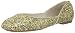 Nine West Women's Islebthere Ballet Flat,Gold/Silver/Gold,10 M US