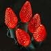 Forever Bright 78302 Set of 25 LED Ruby Red Christmas Lights, C7 Diamond Shape