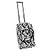 World Traveler Black White Damask Rolling Wheeled Duffle Bag 21-inch