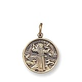 Antiqued Brass St Francis Pet Medal