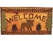 Hand-Crafted Moose Welcome Sign Plaque With Green Pine Trees And A Natural Wood Log Twig Look (Made Of Wood) 18