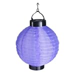 2x LED Solar Lampion lila, Solar Laterne