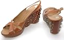 Cole Haan Lugano Chestnut Brown Women's Leather Wedge.