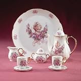 10 Piece Porcelain Cherub Doll Tea Set