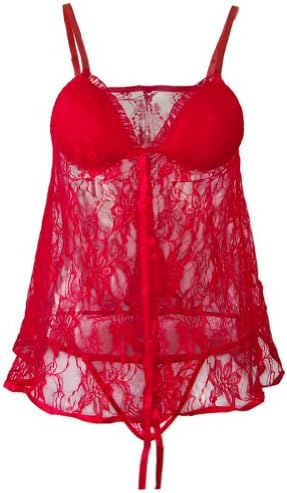 FUNOC Sexy Ladies Lace Lingerie Underwear Sleepwear Babydoll G String Nightwear