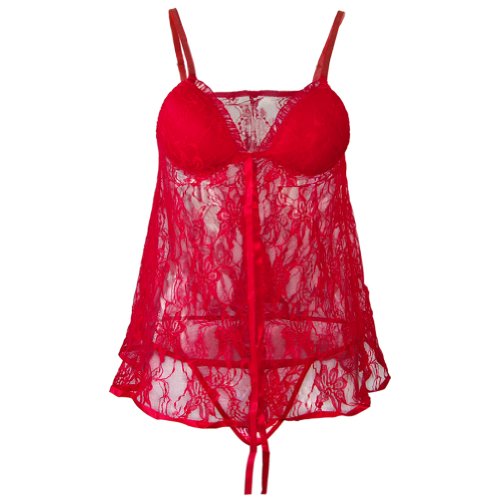 FUNOC Sexy Ladies Lace Lingerie Underwear Sleepwear Babydoll G String Nightwear