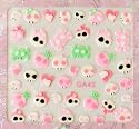 Cute PINK SKULLS with Bow Nail Art Sticker