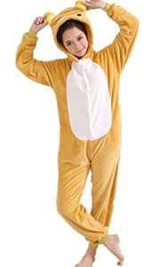 Qiyun Unisex Adult Kids Bear Kigurumi Costume Cosplay Animal Pajamas Sleepwear M