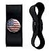 GRAPHICS & MORE Rustic American Flag Wood Grain Design Headphone Earbud Cord Wrap - Charging Cable Manager - Wire Organizer Set of 2 - Black
