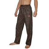 Mens NFL Cincinnati Bengals Plaid Finest Cotton Sleepwear / Pajama Pants - Black & Orange (Size: S)