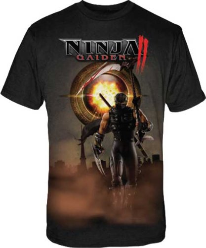 Ninja Gaiden Art Of Inferno Video Game Black T-Shirt