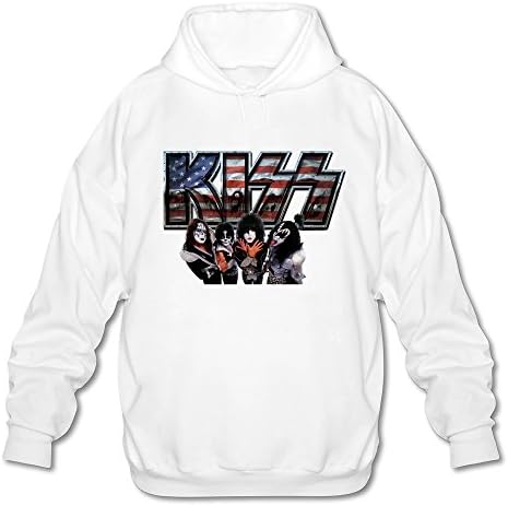 Kiss Tour 2016 Concert Hooded Sweatshirt For Men White