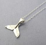 Whale Tail Sterling Silver Jewelry Charm Pendant Chain Necklace