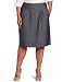 AK Anne Klein Women's Indigo Twill Pleated Skirt