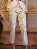 Armani - $515 ARMANI COLLEZIONI Silk Stripe Cropped Pants 46 10