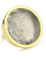 Charmed Circle Crystal Quartz Vintage Disc Ring