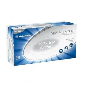 Sterling Nitrile Gloves,Powder/Latex-free,150/BX,Med.,LGY