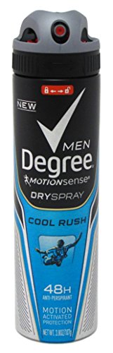 Degree Deodorant 3.8oz Mens Dry Spray Cool Rush