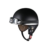 OGK ゴーグル付 PF-5 ハーフヘルメット フラットブラック  FREE/57-59cm