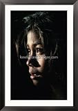 Afternoon Sunlight Profiles a Young Female Villager from the Lake Batur Region, Batur, Indonesia Framed Photographic Poster Print by Gregory Adams, 33x45