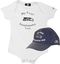 Seattle Seahawks Boys Newborn 6-9 mos. My First Cap & Bodysuit Set