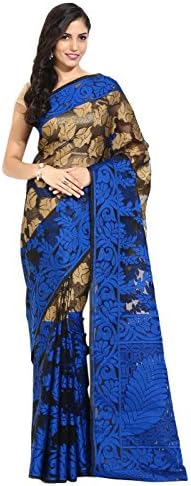 Silk Blue Costume Indian Bollywood Women Sari Saree With Unstitched Blouse Piece