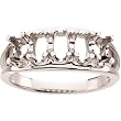 14K White Gold Mother's Ring - 5 Gemstone -- YOU CHOOSE THE COLORS!