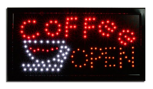 LED Neon Lighted Coffee Open Business Sign