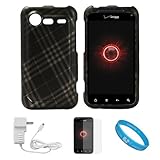 Matte Black with Silver Plaid Design 2 Piece Protective Crystal Hard Shield ....