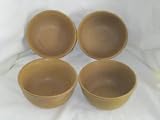 (4) Bennington Pottery Mustard Yellow Bowl Set - Marked Vermont Potters 2049